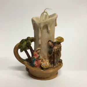 Candela elettrica con presepe