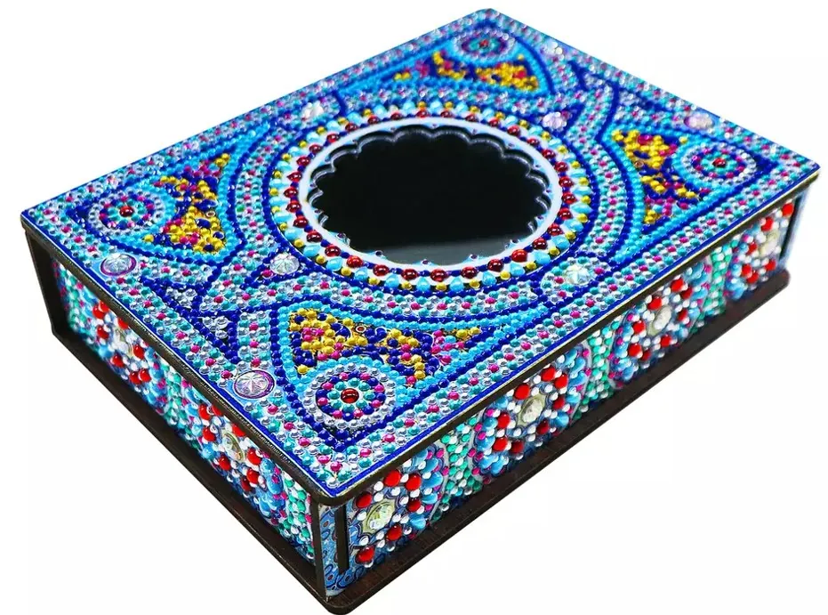 Diamond Painting Portagioie Legno con specchio