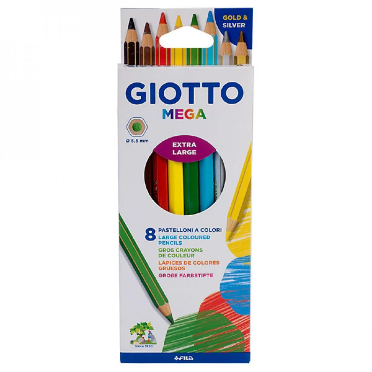 8 PASTELLI MEGA 5.5MM - GIOTTO - immagine 2