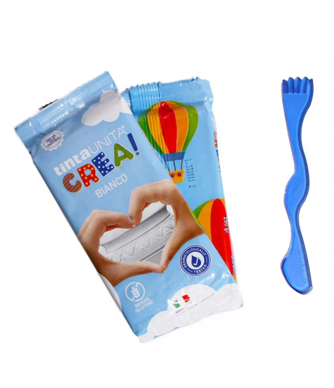 Pasta Modellabile 250gr X 2 Pezzi + Spatola Bianca | Tinta Unita