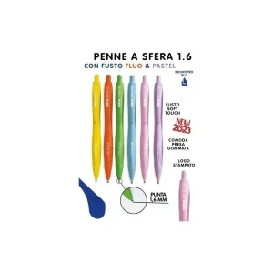 PENNA SFERA IM COLOR TINTA UNITA MM. 1,6 - BLU