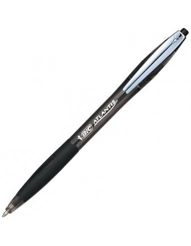 PENNA A SFERA A SCATTO ATLANTIS SOFT 1.0 NERO - BIC