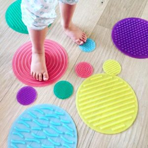 SET PIASTRELLE SENSORIALI IN SILICONE MANI-PIEDI