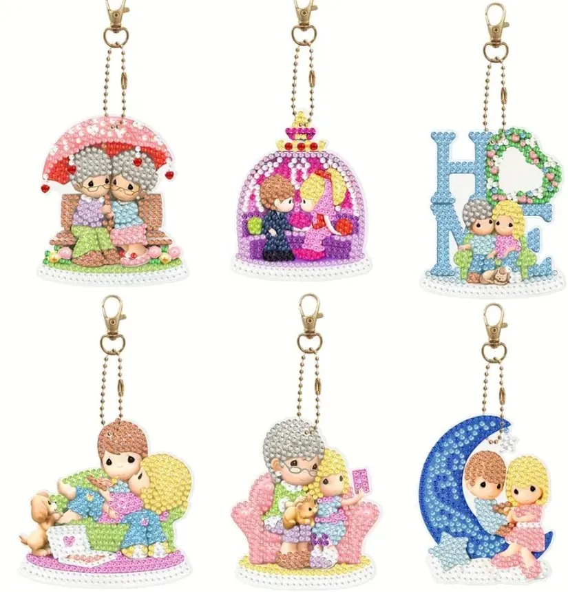 Diamond Painting Portachiavi Family - immagine 2