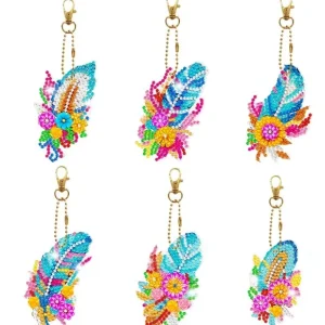 Diamond Painting Portachiavi Piume