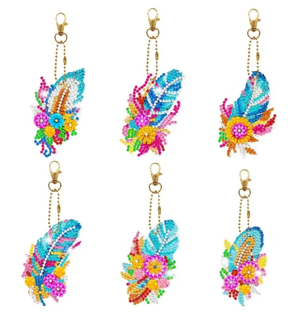 Diamond Painting Portachiavi Piume