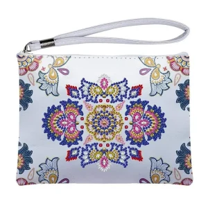 Diamond Painting pochette flowers white