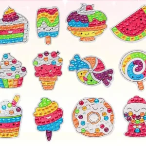 Diamond painting adesivi dolcetti