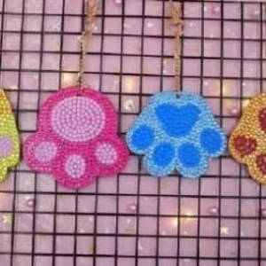 Diamond painting Portachiavi Zampine