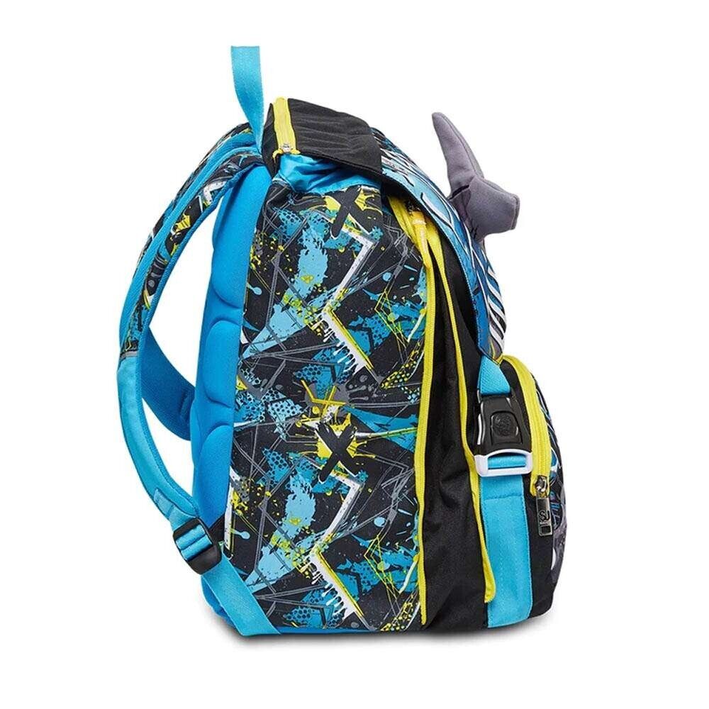 ZAINO SCUOLA SDOPPIABILE + ASTUCCIO SJ GANG SHARKEN + OMAGGIO CUFFIE WIRELESS - immagine 4