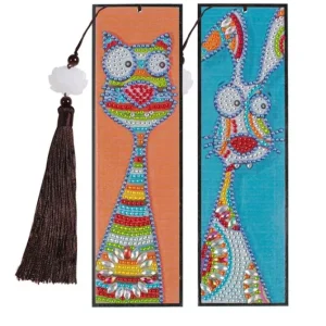 Diamond painting Segnalibri Gatto Coniglio