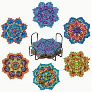 Diamond Painting Sottobicchieri Mandala Sagomato