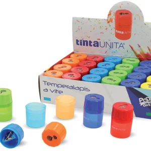 Temperamatite a due fori cilindro Tinta Unita