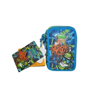 Astuccio 3zip Borsellino - TintaUnita Teen - completo di colori e cancelleria