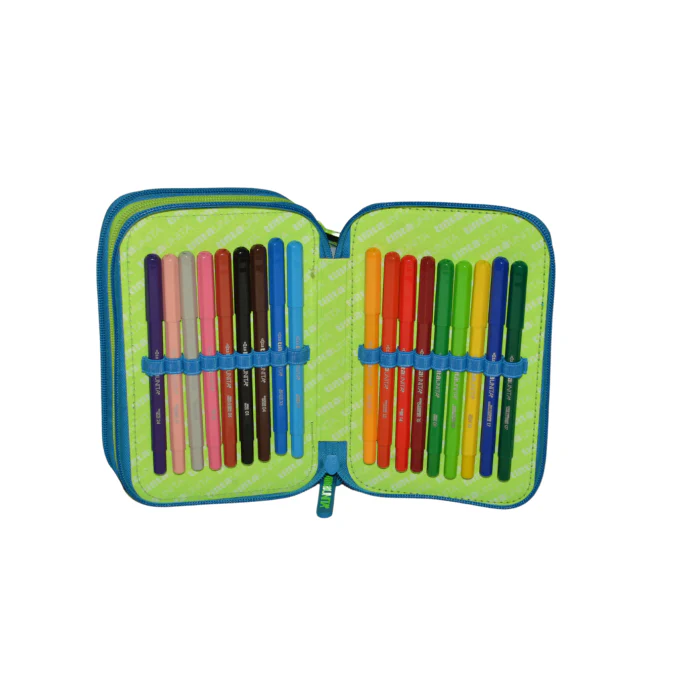 Astuccio 3zip Borsellino - TintaUnita Teen - completo di colori e cancelleria - immagine 5
