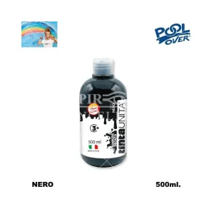 Tempera Pronta da 500ml TintaUnita Super Lavabile Bottiglia NERO