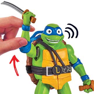Turtles Action Figure Deluxe Ninja Shouts Leonardo - immagine 4
