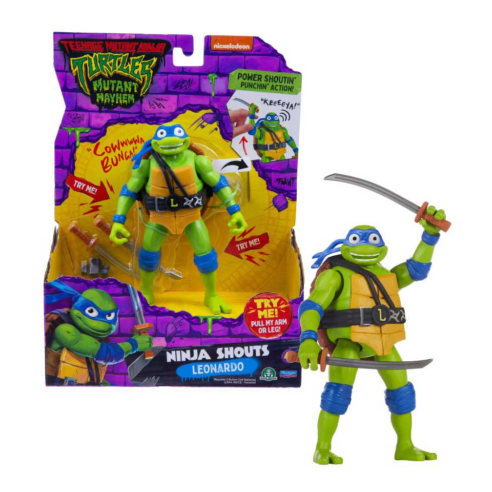 Turtles Action Figure Deluxe Ninja Shouts Leonardo - immagine 5