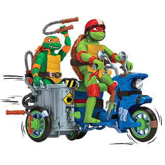 Turtles Veicoli Con Personaggio Turtle Cycle Sidecar Raffaello - immagine 3