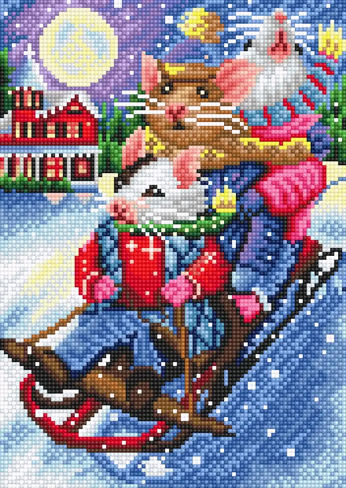 Diamond painting Happy Snow - immagine 3