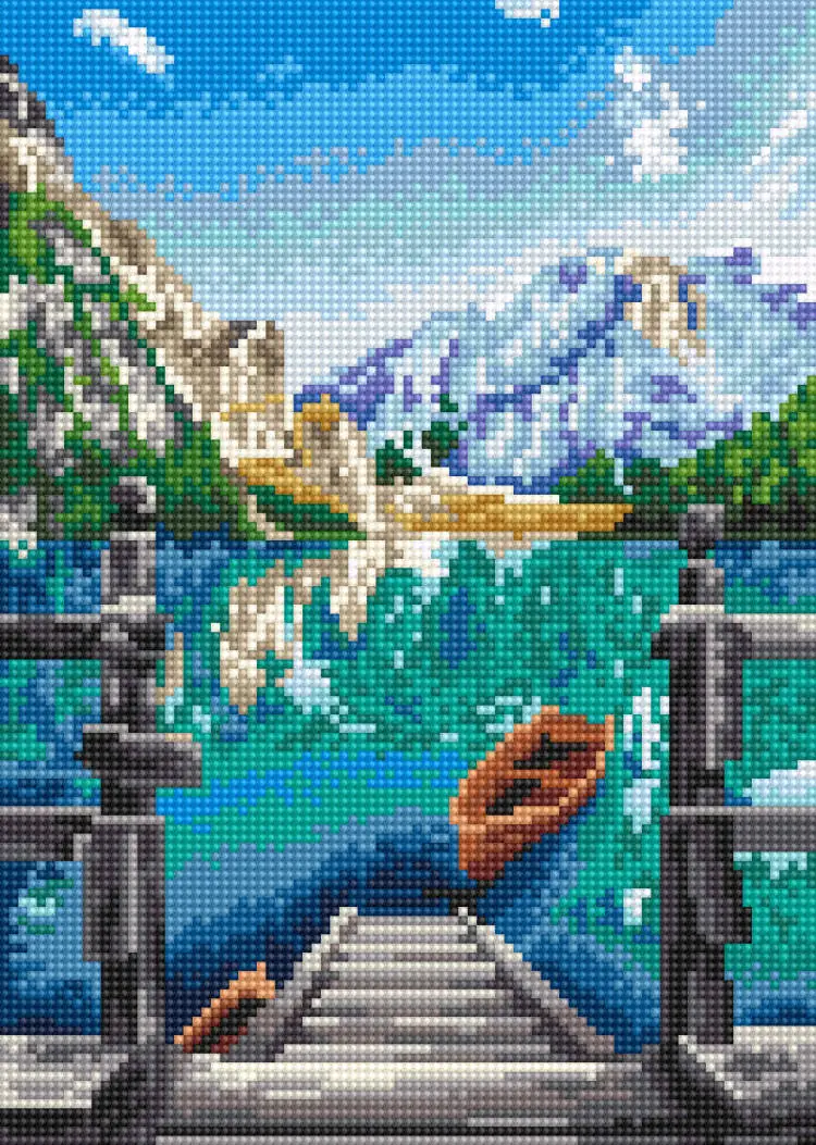 Diamond painting Lago di Braies - immagine 3